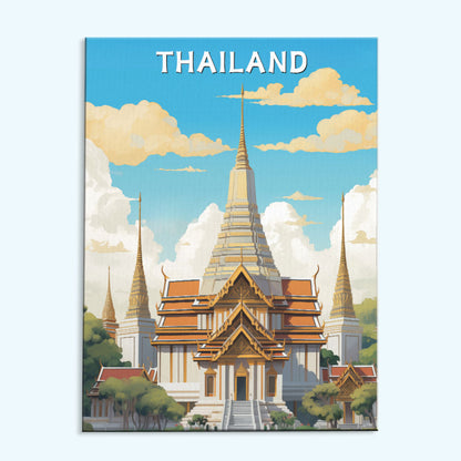 Thailand Reiseposter | Malen nach Zahlen Set