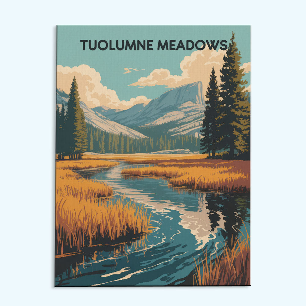 Tuolumne Meadows - Yosemite National Park | Paint by Numbers Kit