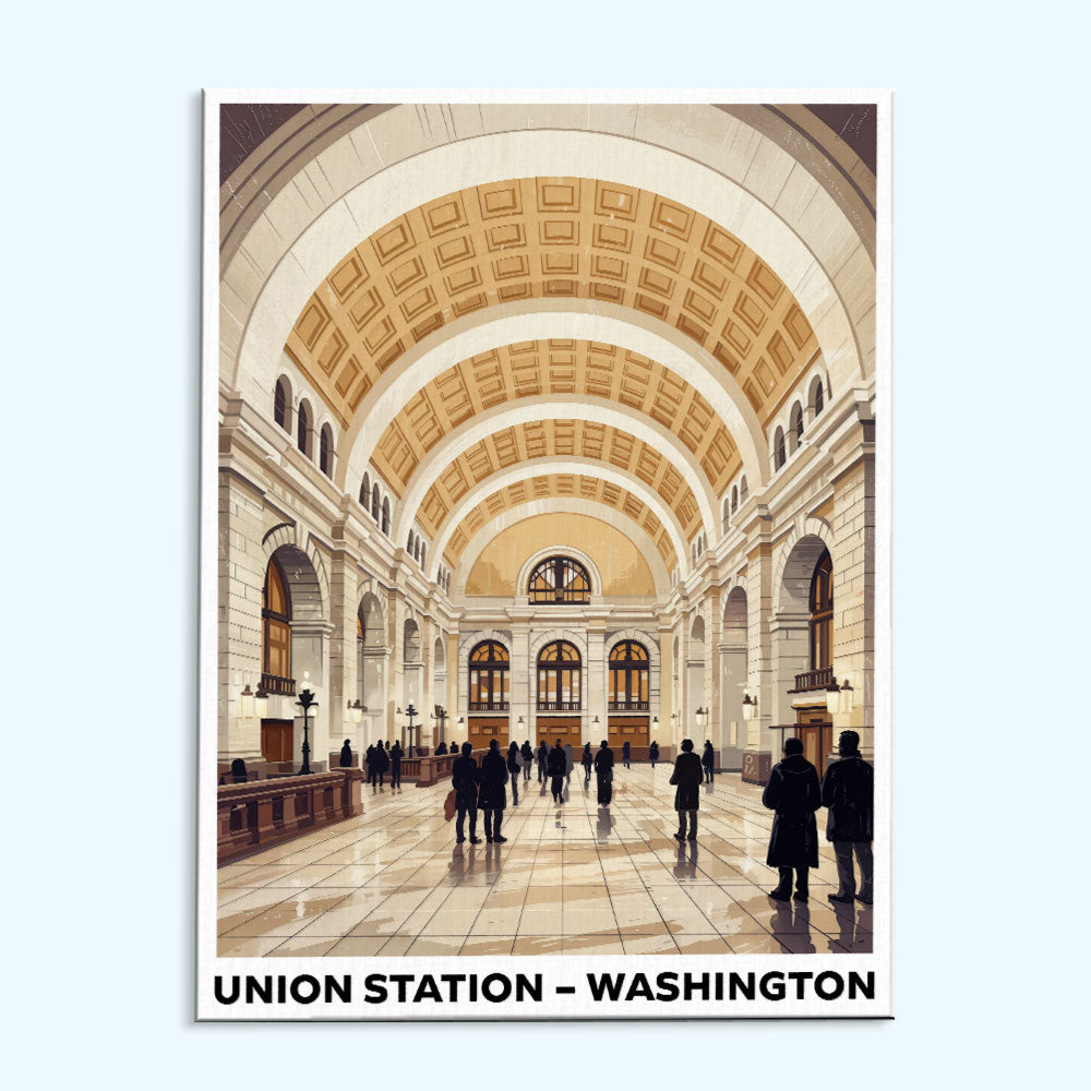 Union Station, Washington | US Landmark | Paint by Numbers Kit