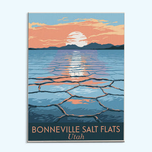 Utah - Bonneville Salt Flats | Paint by Numbers Kit