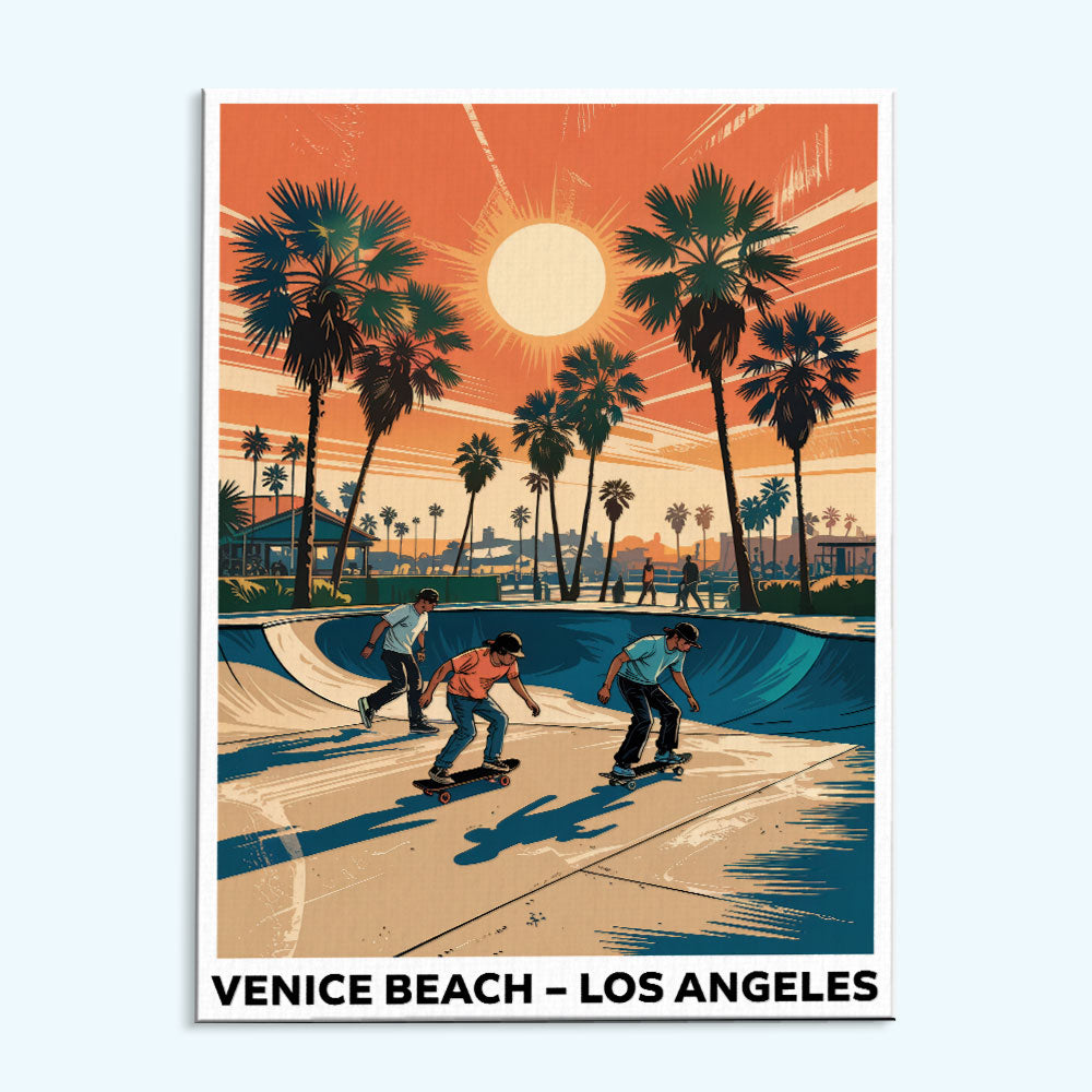 Venice Beach, Los Angeles | US Landmark | Paint by Numbers Kit