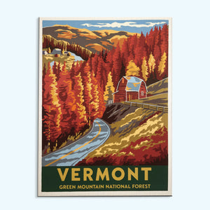 Vermont – Green Mountain National Forest | Malen nach Zahlen-Set