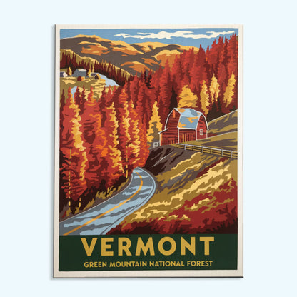 Vermont - Green Mountain National Forest | Paint by Numbers Kit