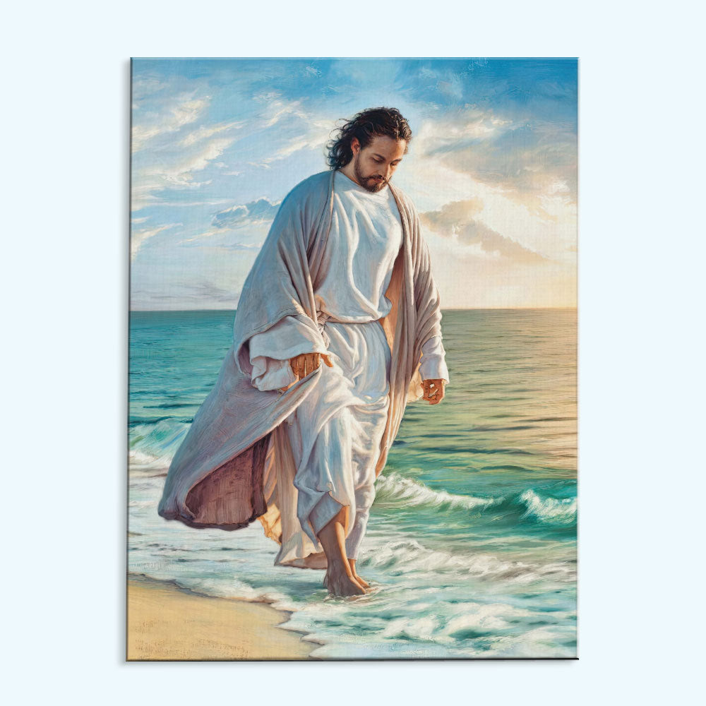 Jesus Walking on The Beach | Paint by Numbers Kit