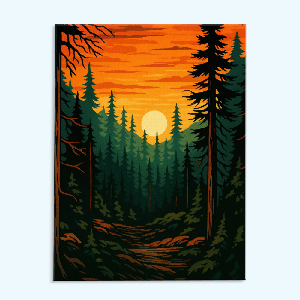 Forest Sunset | Paint by Numbers Kit