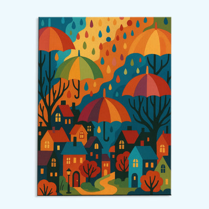 Rainy Village | Paint by Numbers Kit