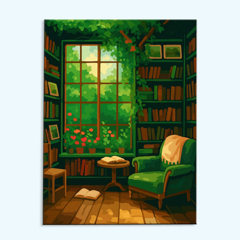Cozy Library | Paint by Numbers Kit