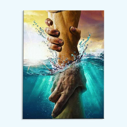 Jesus Saving Hand | Paint by Numbers Kit