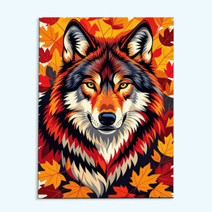 Autumn Wolf - Native American | Paint by Numbers Kit