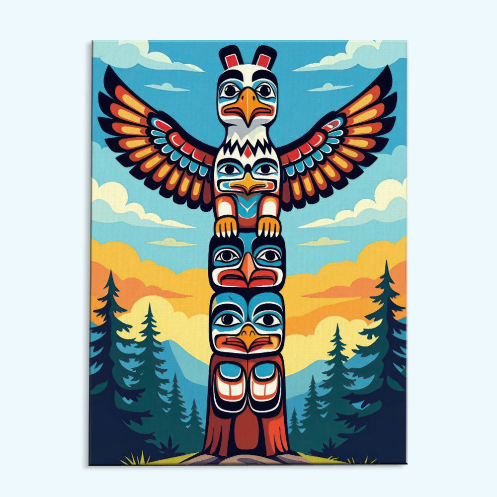 Totem Spirit - Native American | Paint by Numbers Kit