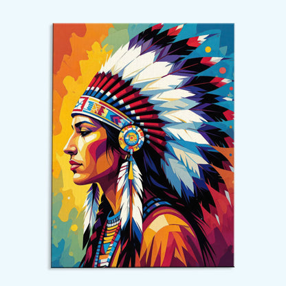 Silent Chief - Native American | Paint by Numbers Kit