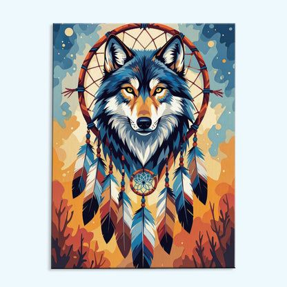 Dream Wolf - Native American | Paint by Numbers Kit