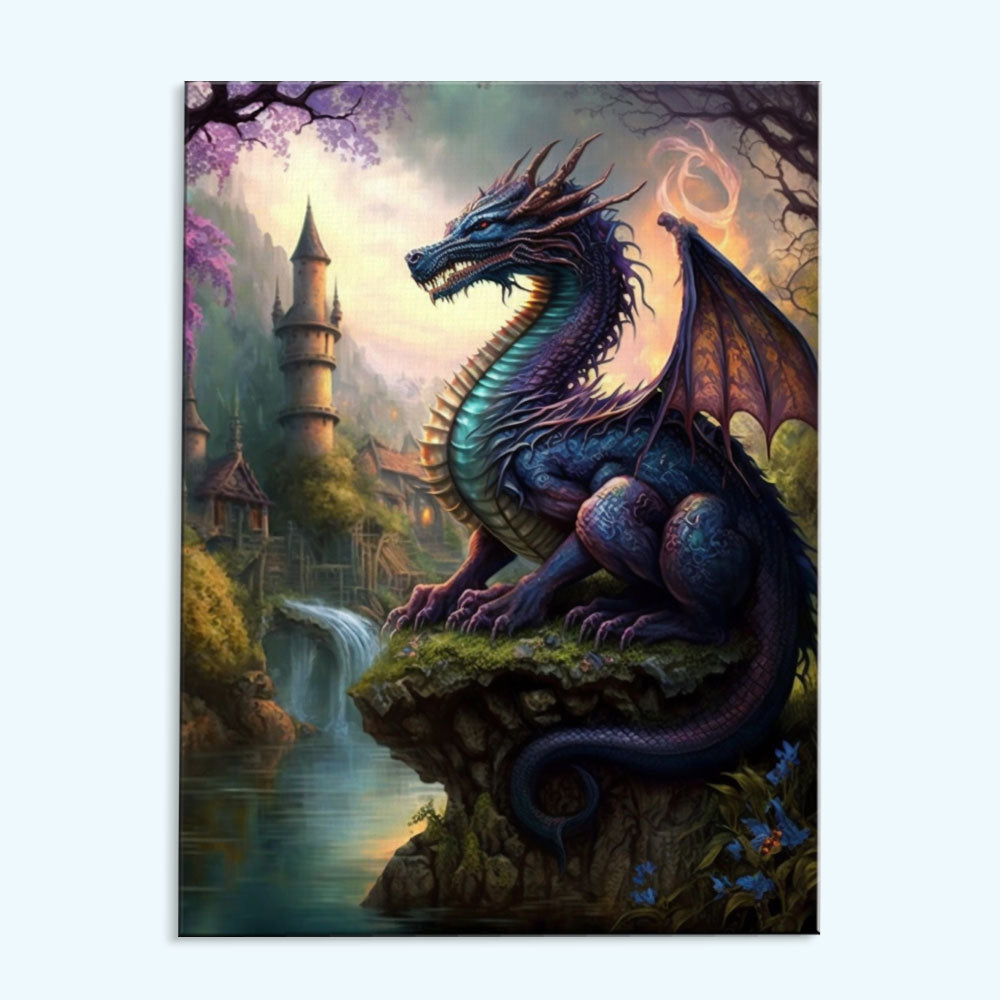The Serpent of the Enchanted Falls | Paint by Numbers Kit