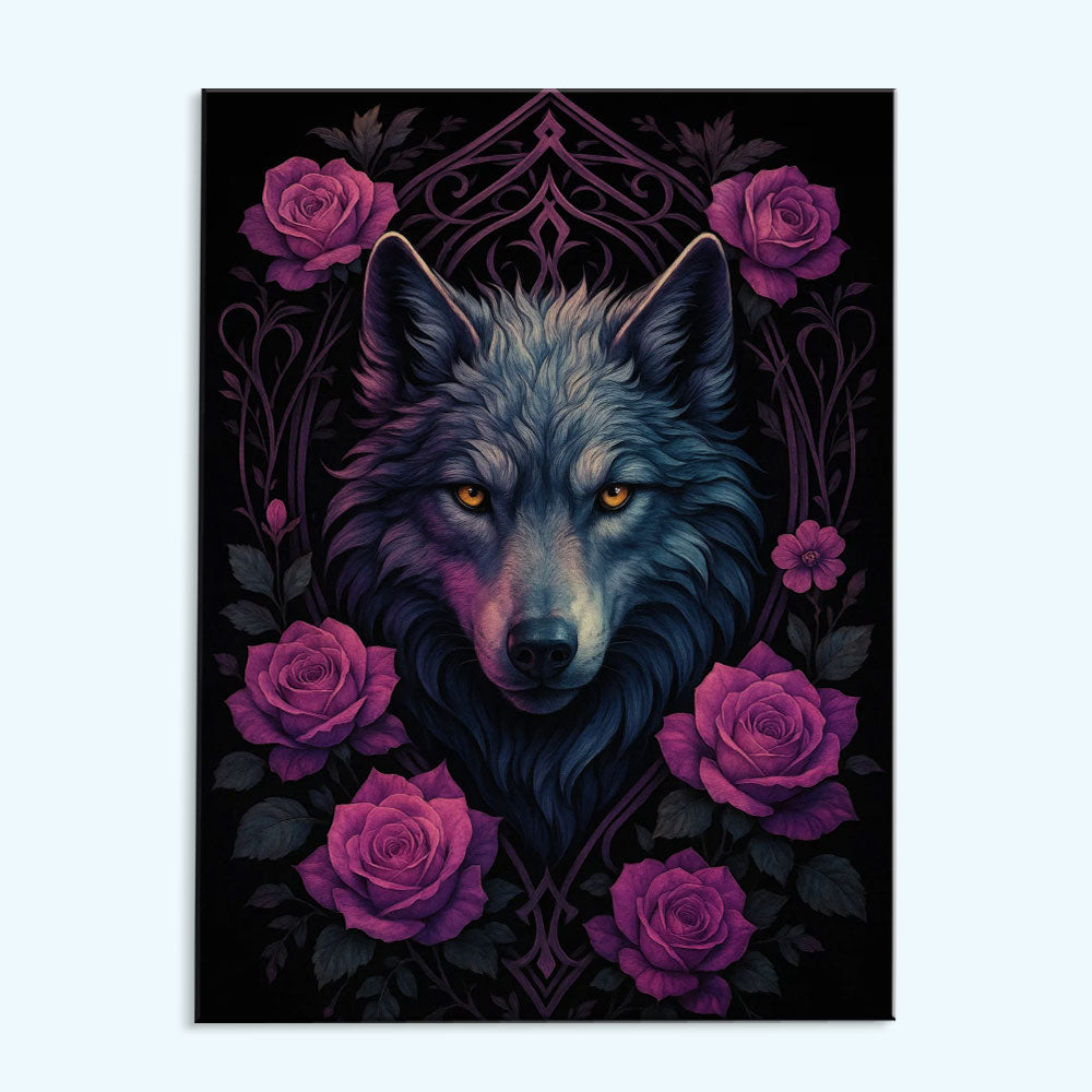 The Violet Rose Wolf | Paint by Numbers Kit