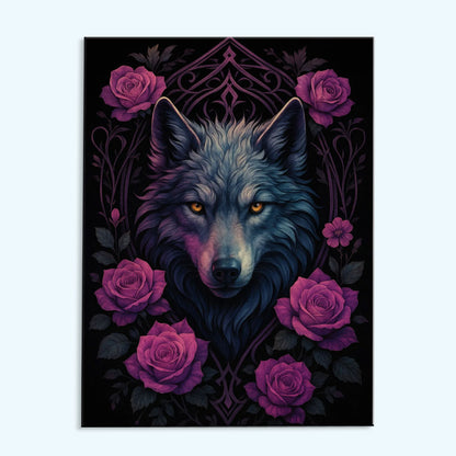 The Violet Rose Wolf | Paint by Numbers Kit