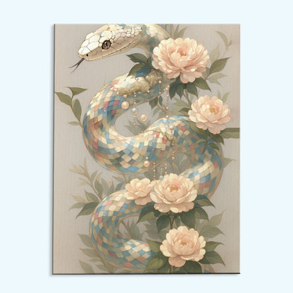 Mosaic Serpent in Bloom | Paint by Numbers Kit