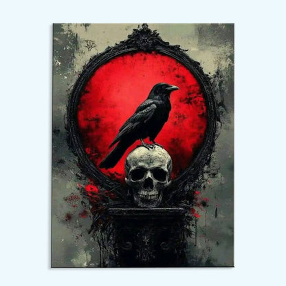 Raven and Skull in the Blood Glass | Paint by Numbers Kit