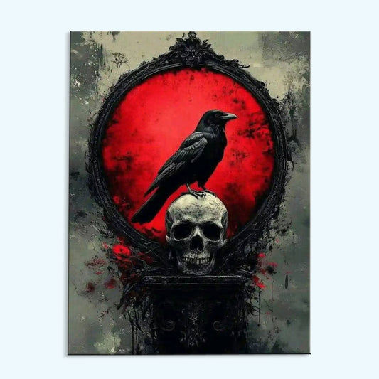 Raven and Skull in the Blood Glass | Paint by Numbers Kit