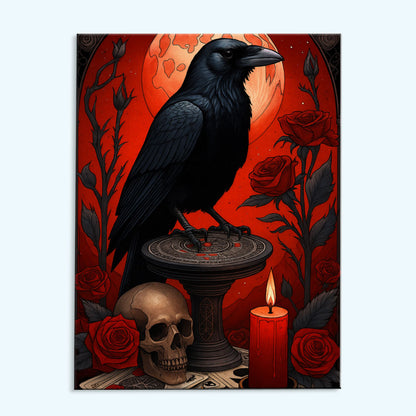 The Candle, the Skull, and the Raven | Paint by Numbers Kit