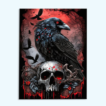 The Blood-Crowned Raven | Paint by Numbers Kit