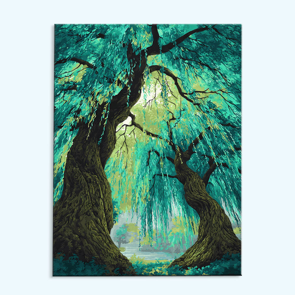 The Whispering Willow Blooms | Paint by Numbers Kit