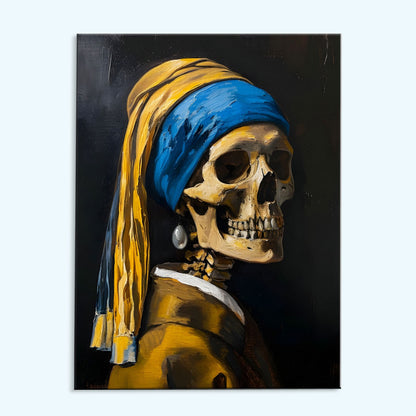Skull with a Pearl Earring | Paint by Numbers Kit