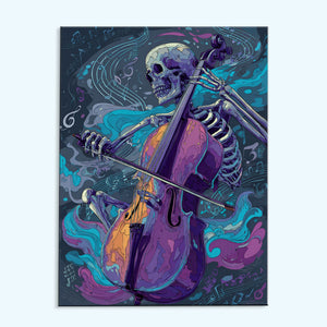 Skeleton on Cello | Paint by Numbers Kit