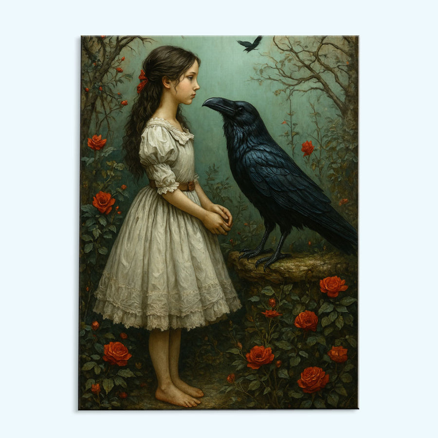 Girl and the Raven | Paint by Numbers Kit
