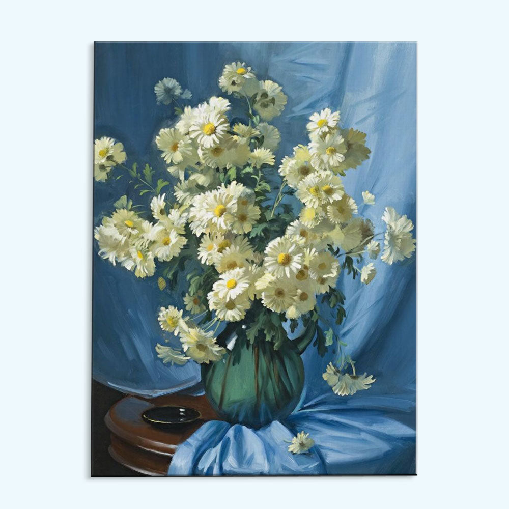 "Still Life - White Daisies" by Ernest Buckmaster | Paint by Numbers Kit