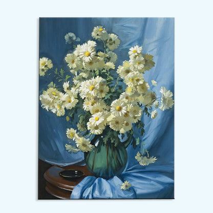 "Still Life - White Daisies" by Ernest Buckmaster | Paint by Numbers Kit