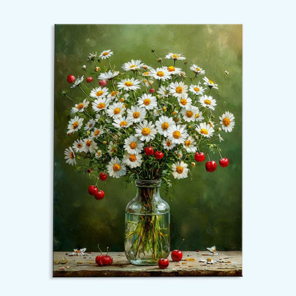 Daisies and Cherries | Paint by Numbers Kit