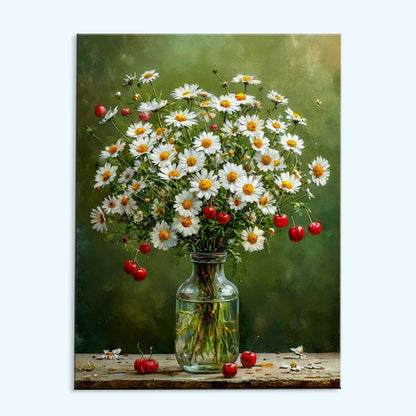 Daisies and Cherries | Paint by Numbers Kit