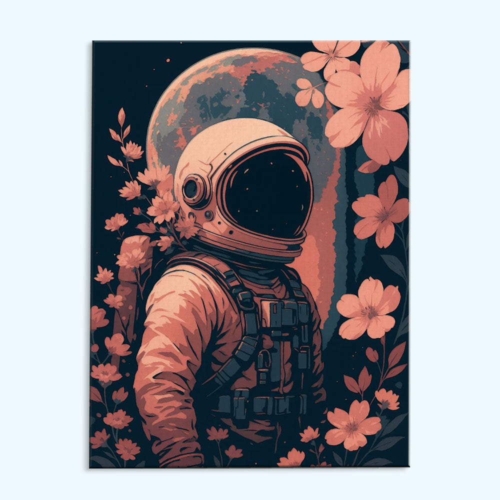 Astronaut and Flowers | Paint by Numbers Kit