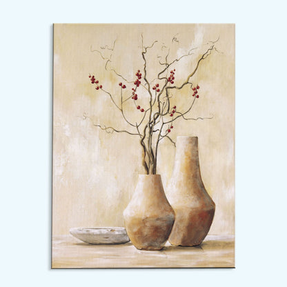 Minimalist Still Life with Red Berries | Paint by Numbers Kit