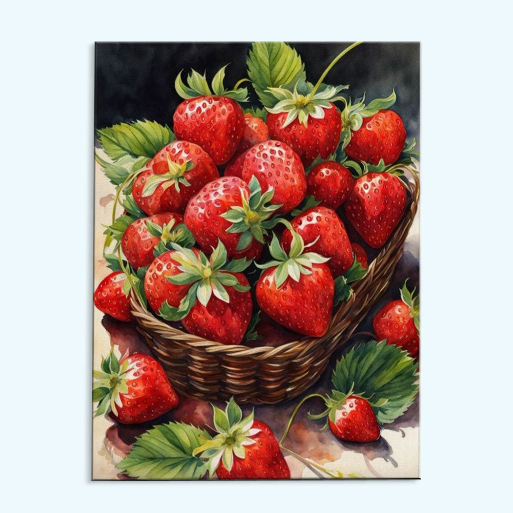 Basket of Strawberries | Paint by Numbers Kit