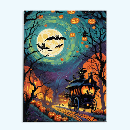Pumpkin Moon Ride | Paint by Numbers Kit