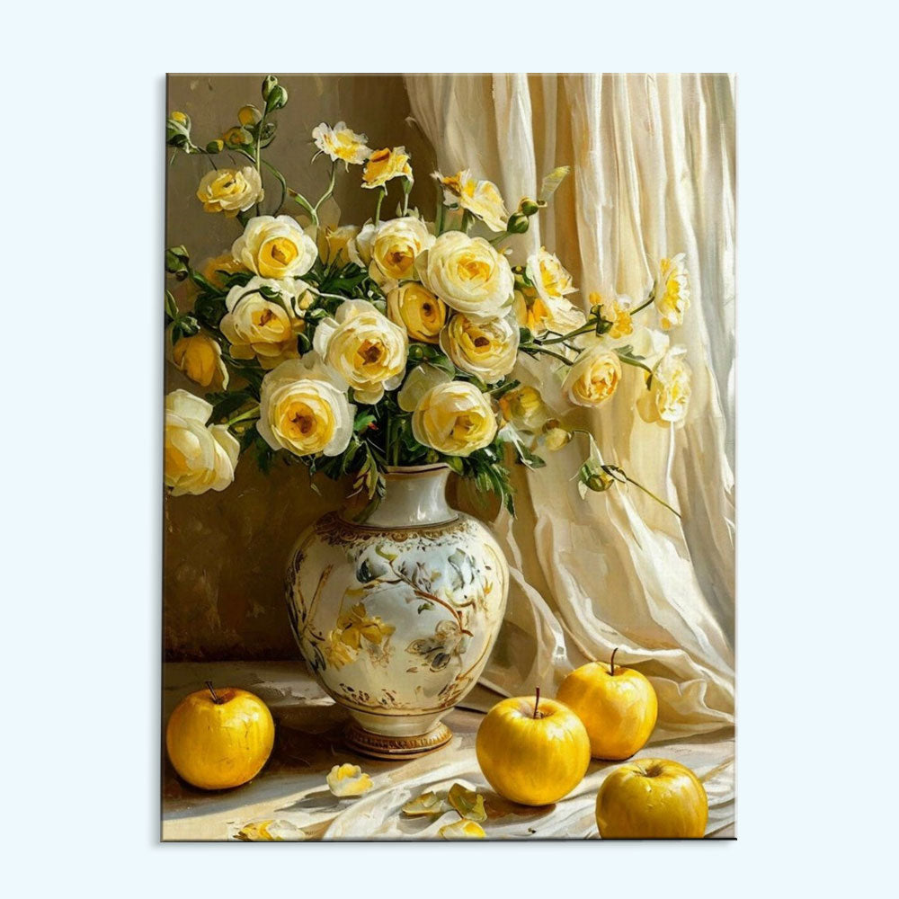 Yellow Roses and Golden Apples | Paint by Numbers Kit