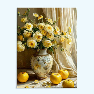 Yellow Roses and Golden Apples | Paint by Numbers Kit