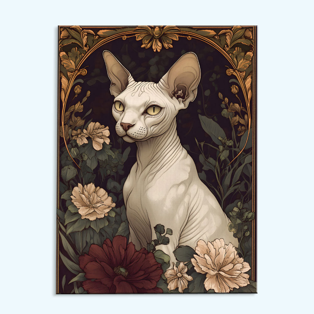 The Cat's Secret Garden in Bloom | Paint by Numbers Kit