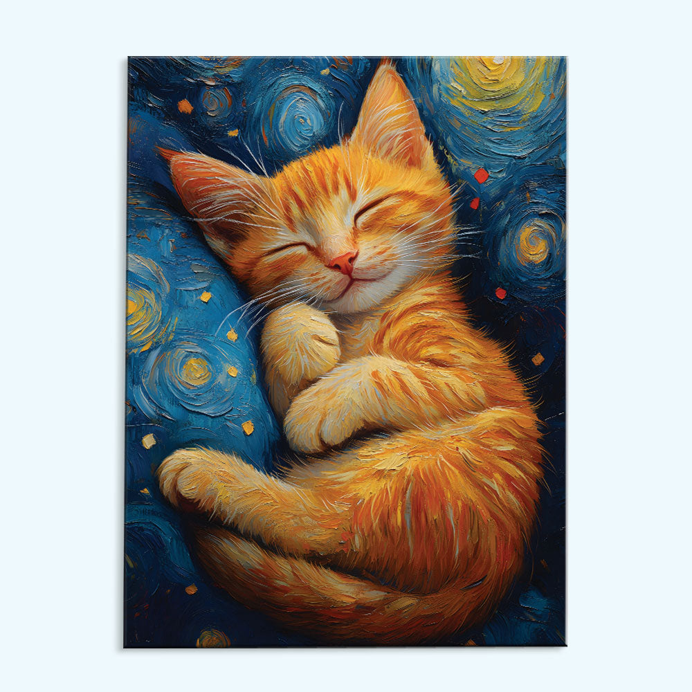 Starry Night Kitten | Paint by Numbers Kit