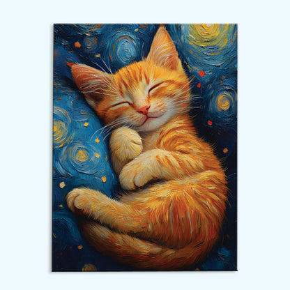 Starry Night Kitten | Paint by Numbers Kit
