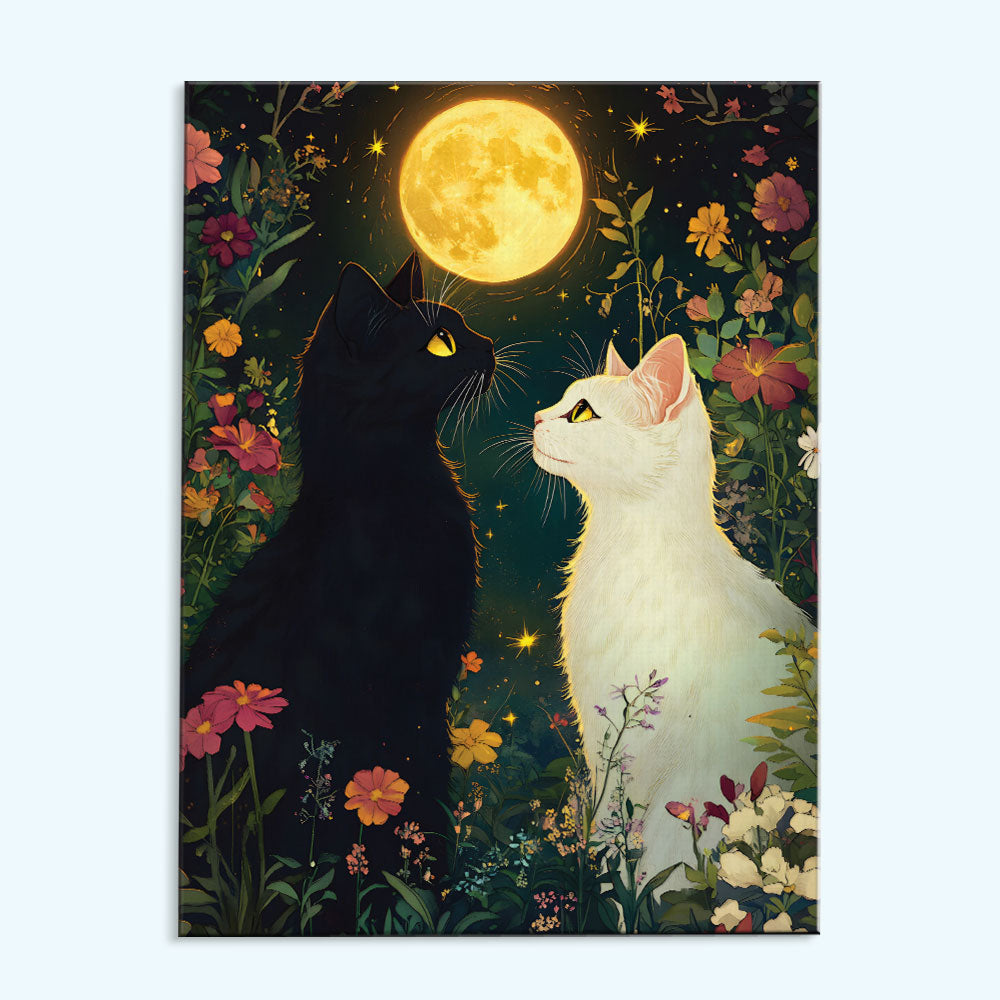 Moonlit Cat Love | Paint by Numbers Kit