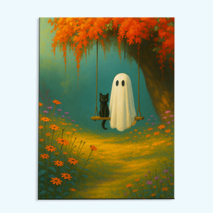 The Ghost and the Black Cat | Paint by Numbers Kit