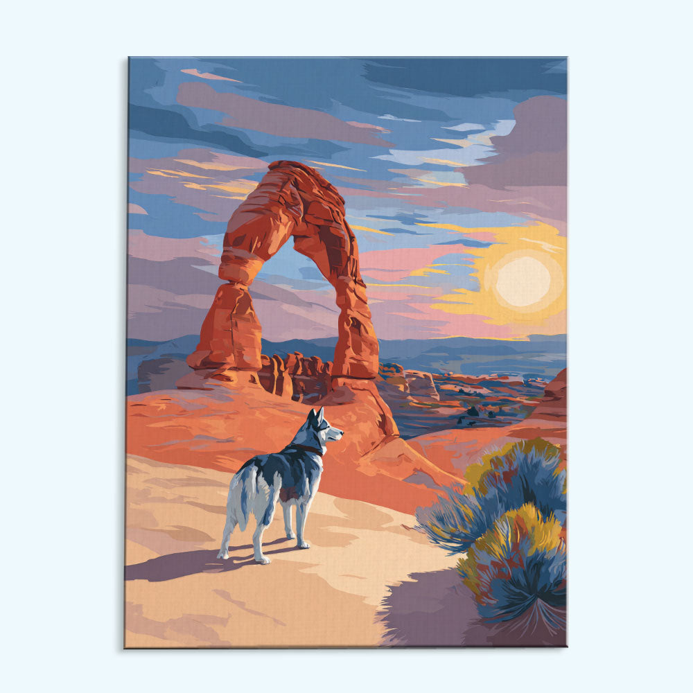 Arches NP - Siberian Husky | Paint by Numbers Kit