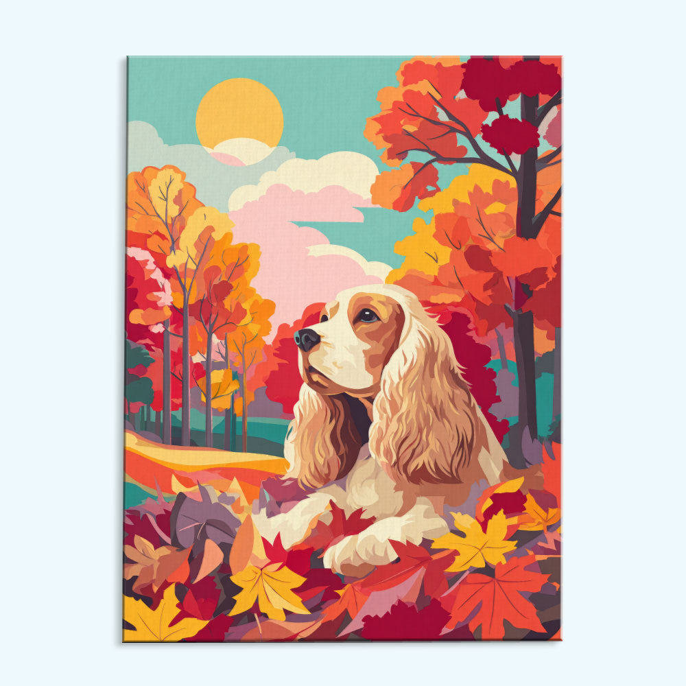 Great Smoky Mountains NP - Cocker Spaniel | Paint by Numbers Kit
