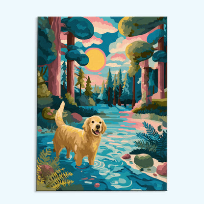 Olympic NP - Golden Retriever | Paint by Numbers Kit