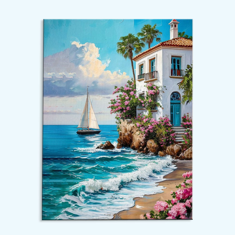Villa by the Azure Sea|Paint by Numbers Kit
