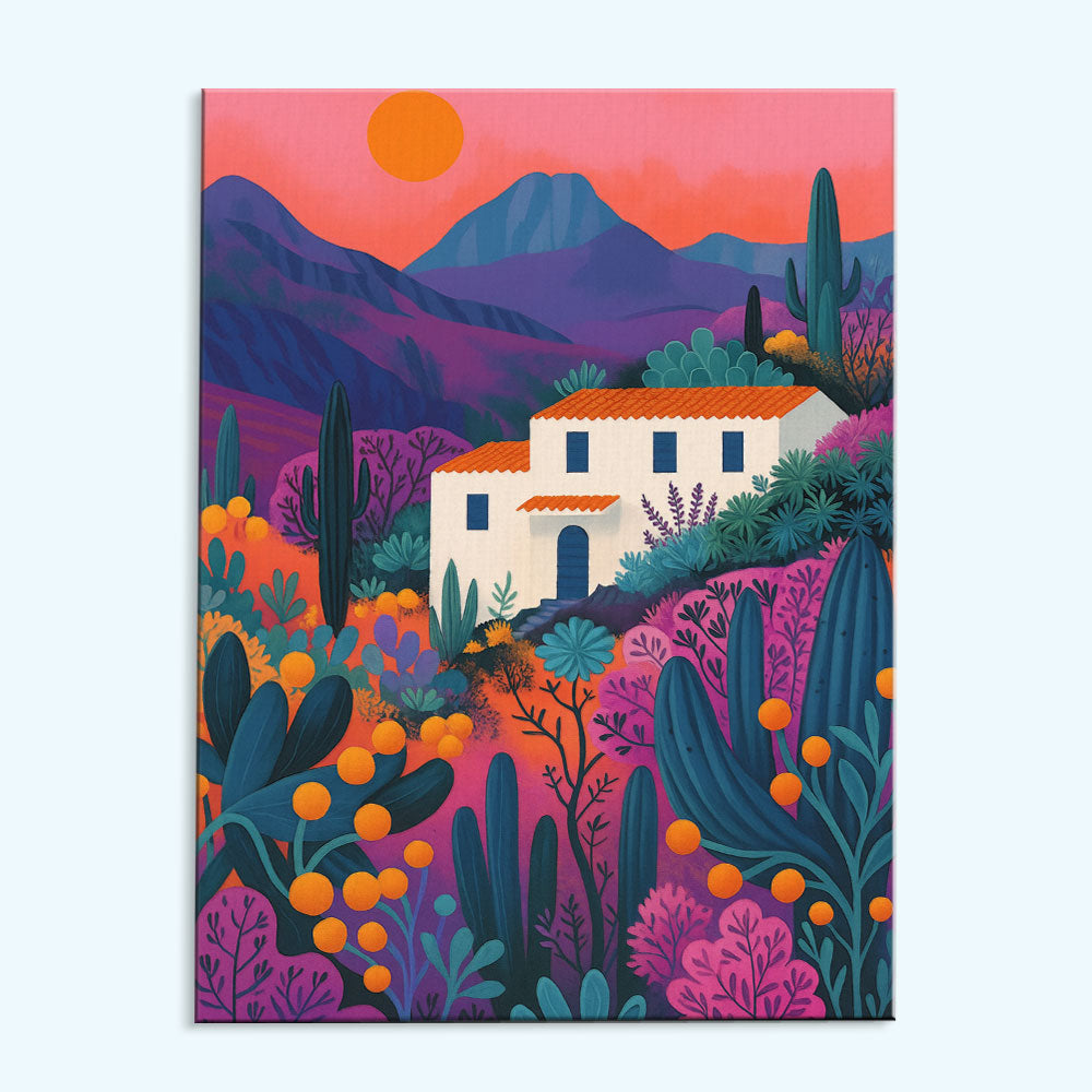 House in Cactus Garden|Paint by Numbers Kit