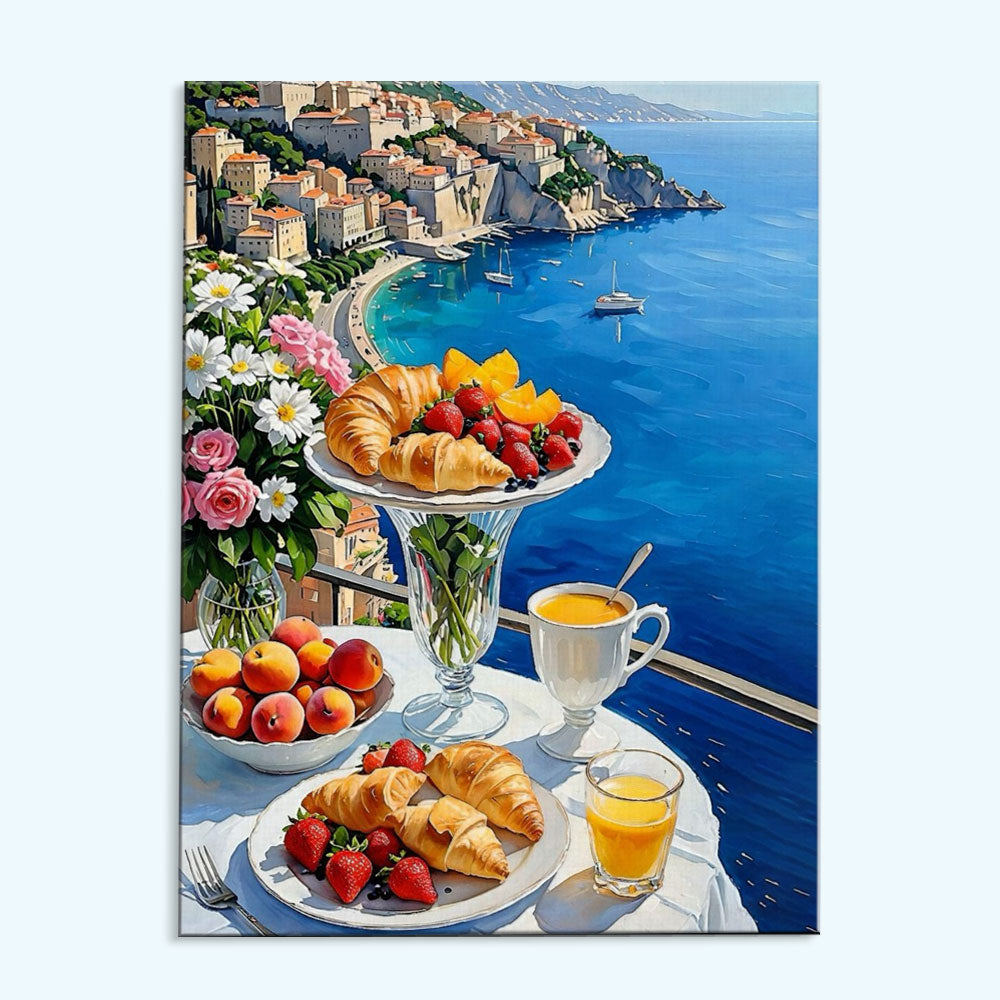 Breakfast on the Amalfi Coast|Paint by Numbers Kit