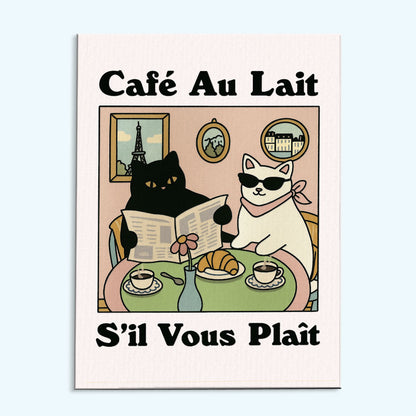 Café Au Lait, S'il Veus Plait | Paint By Number Kit